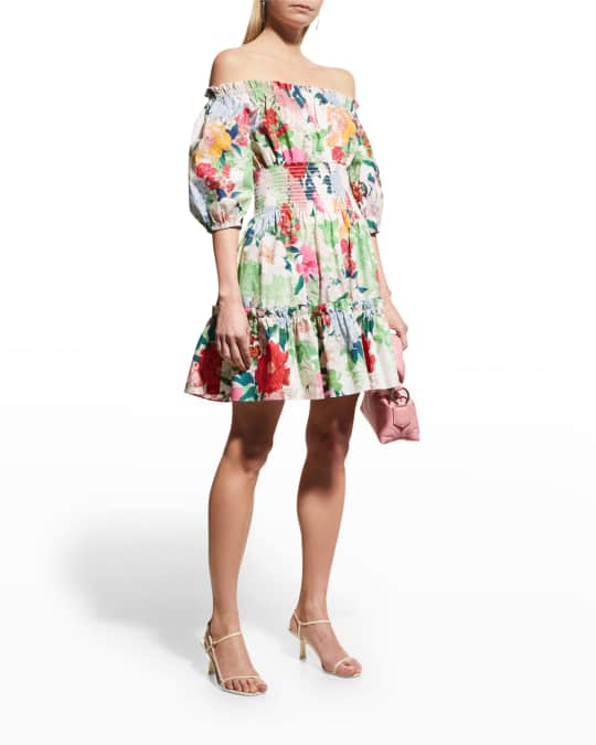 Loren Floral Off Shoulder Mini Dress Loren Floral Off Shoulder Mini Dress