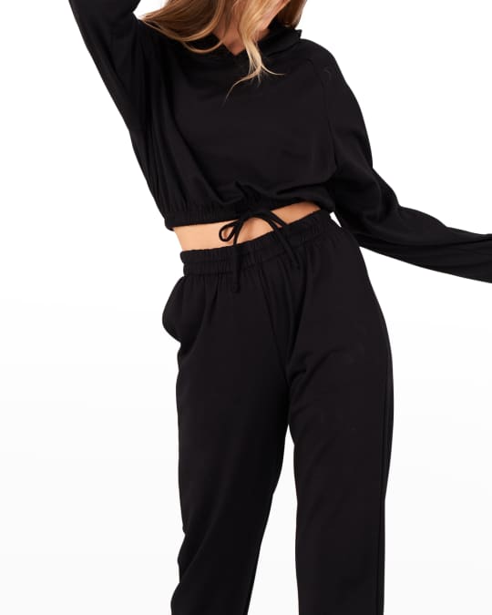 Cinched waist cropped hoodie clearance