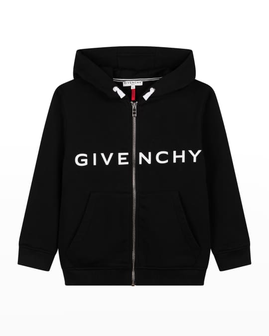 Givenchy Boy's Zip-Up Hoodie with Small Givenchy On Front & Big 4G Logo ...