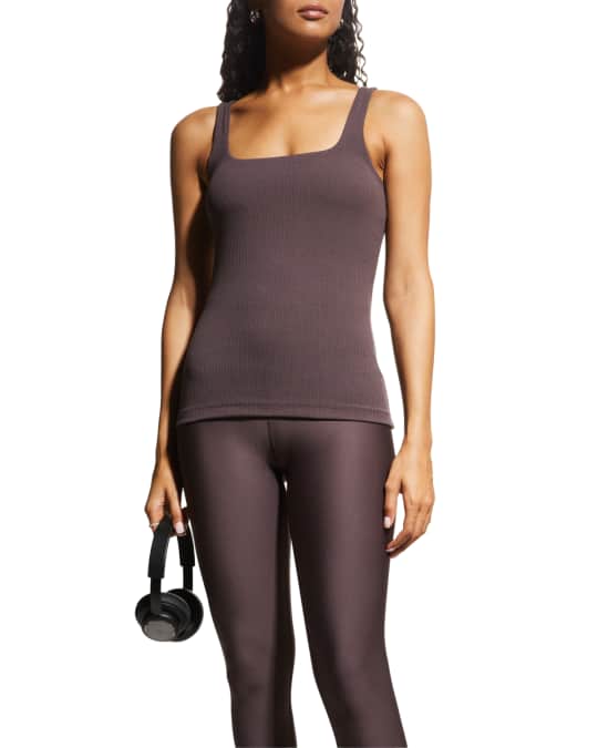 alo yoga タンクトップ ribbed tank top Wellness Rib Flaunt Tank - White | ALO