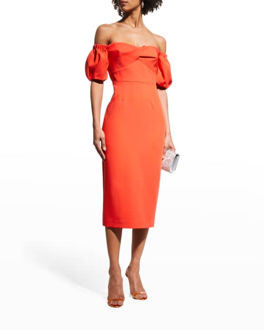 Neiman marcus off the shoulder hot sale dress