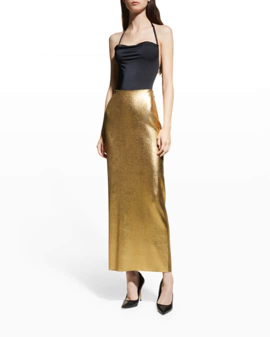 Gold skirt neiman marcus top