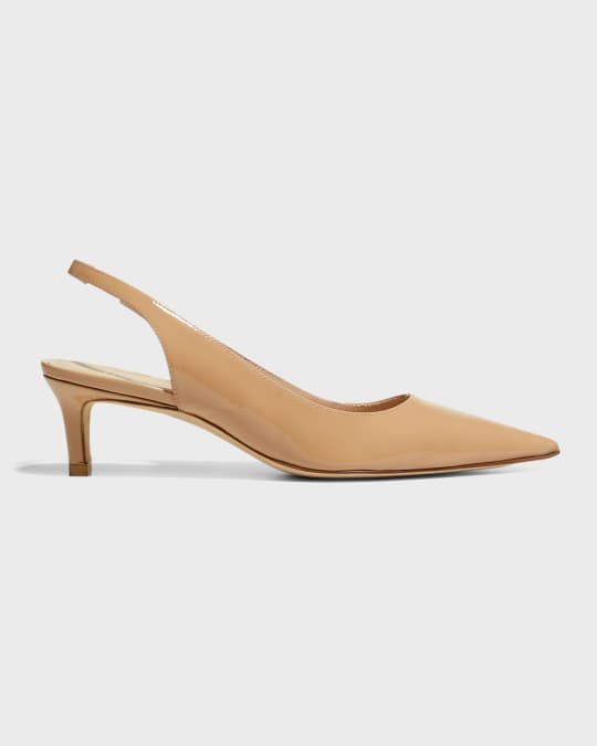 Stuart Weitzman Stuart 50mm Kitten Heel Slingback Pumps Neiman Marcus