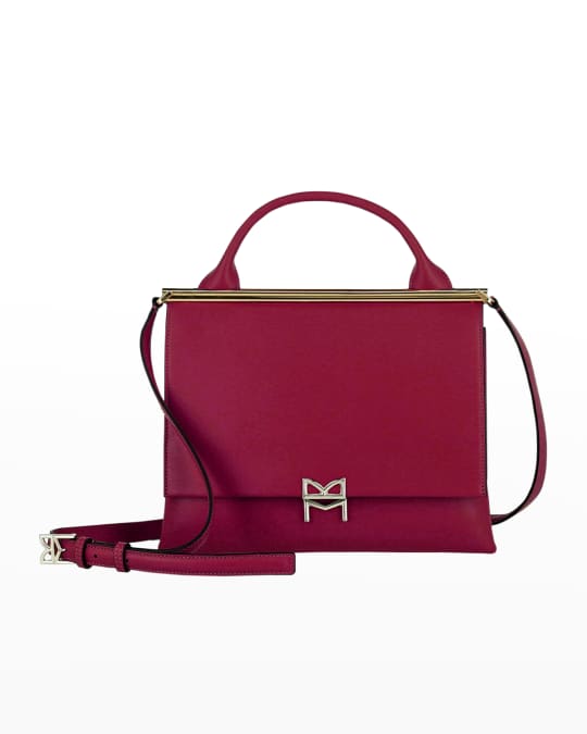 Bruno Magli Concertina Leather TopHandle Bag Neiman Marcus