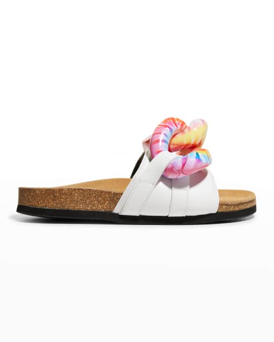 JW Anderson Tie-Dye Chain Slide Sandals | Neiman Marcus