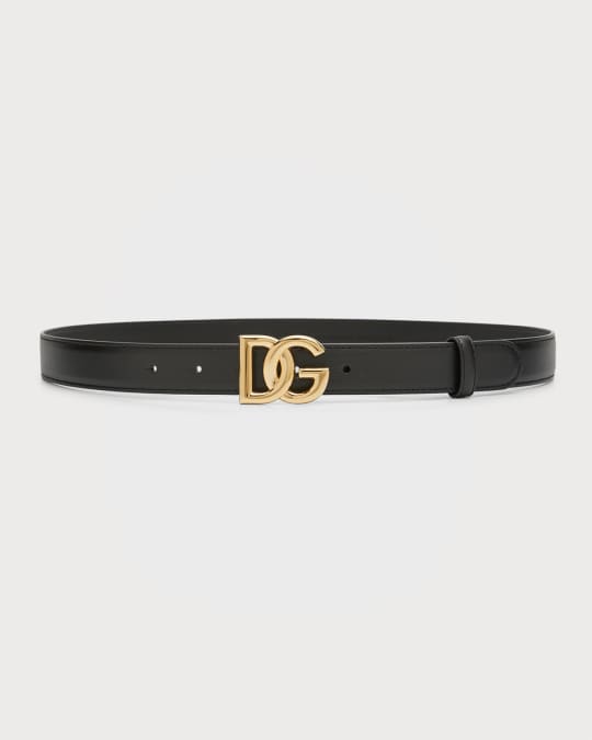 DG Ornate Logo Leather Belt