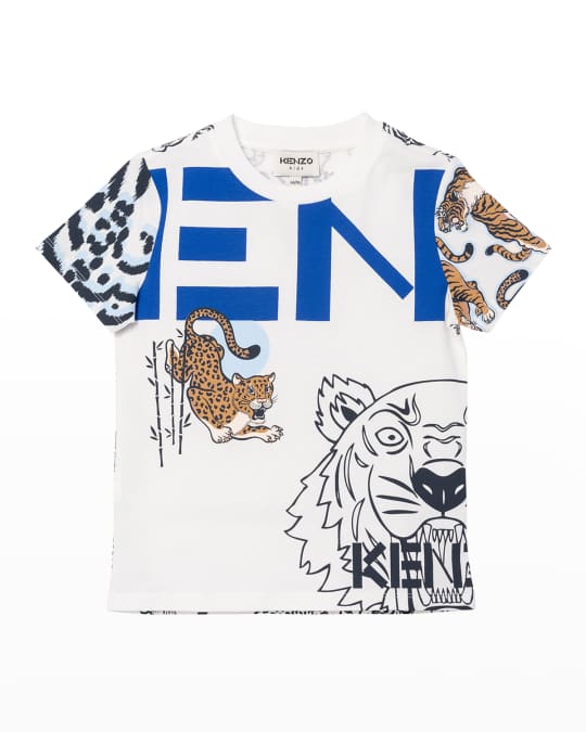 Kenzo Boy's Multi-Iconics Printed T-Shirt, Size 6-12 | Neiman Marcus
