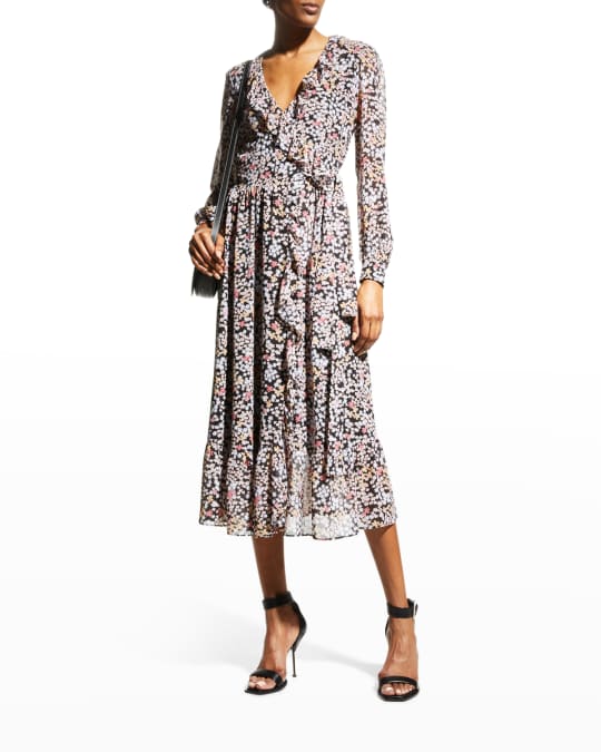 Michael kors store floral wrap dress
