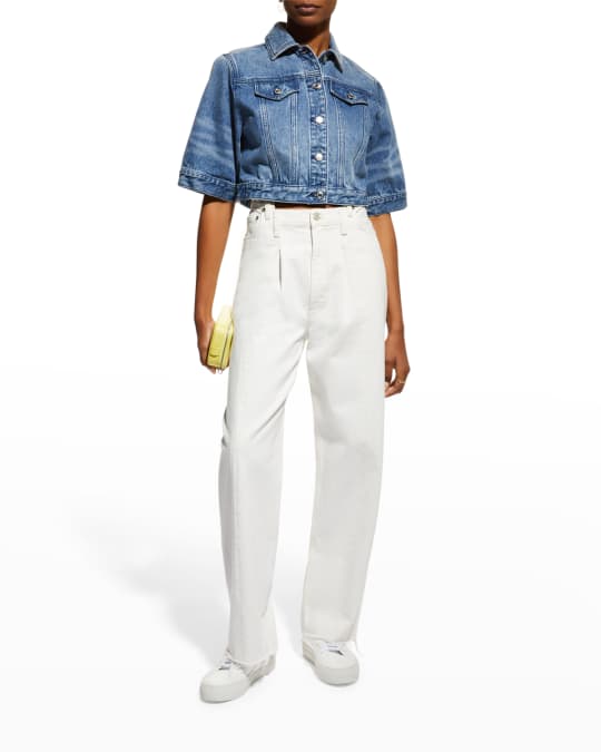 Michael kors cropped denim jacket sales