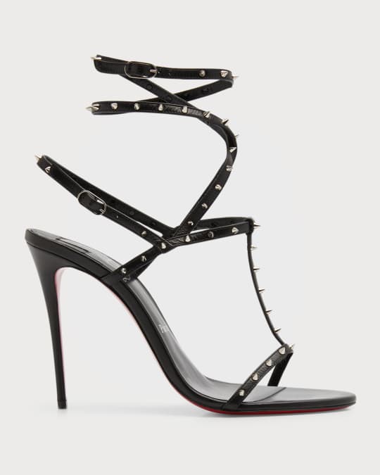 Strappy red bottom heels top