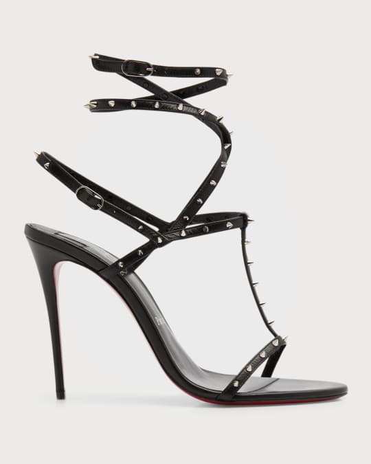 Christian Louboutin BOMBINA SPIKES 100 Strappy Studded Heels