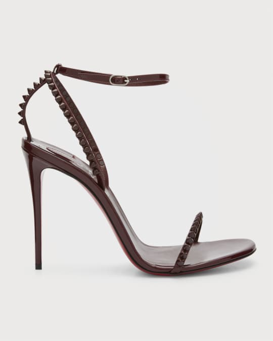 Christian Louboutin So Me Red Sole Tonal Spike Leather Sandals | Neiman ...