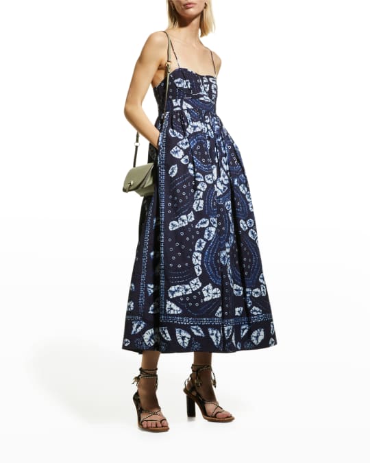 Ulla Johnson Mariza Cotton Spaghetti Strap Dress Indigo Neiman