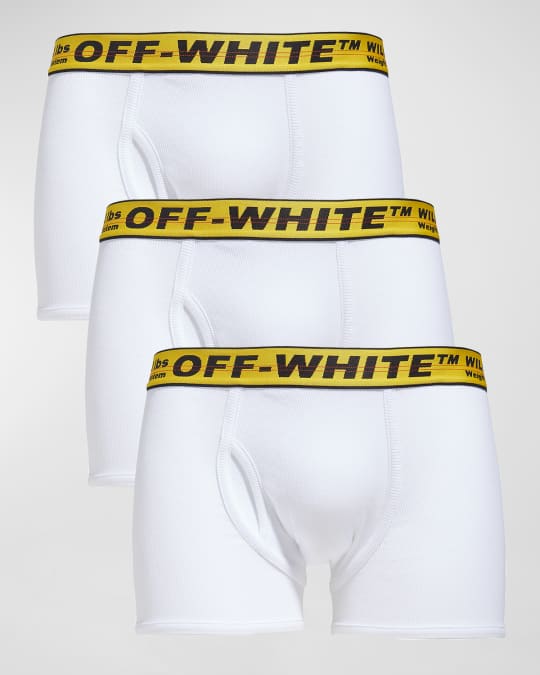 Off-White Men's Three-Pack Industrial Logo Boxer Briefs | Neiman