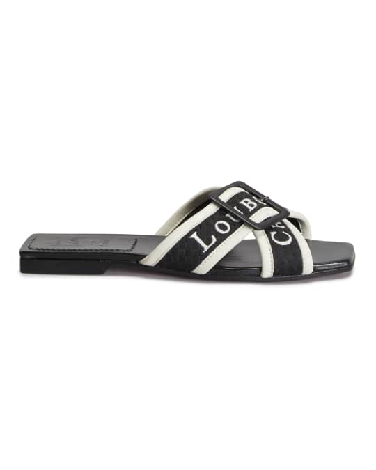 Neiman marcus flat sandals cheap