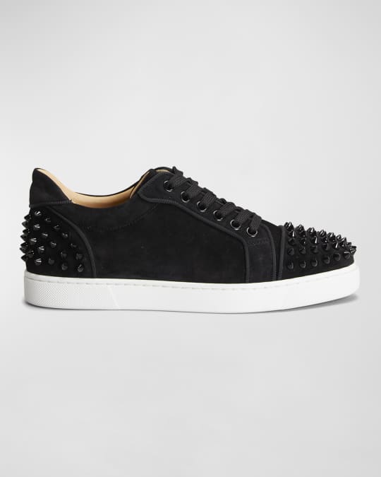 【Christian Louboutin】 Vieira Spikesスエードスニーカー Christian Louboutin Vieira Spike Suede Low-Top Sneakers