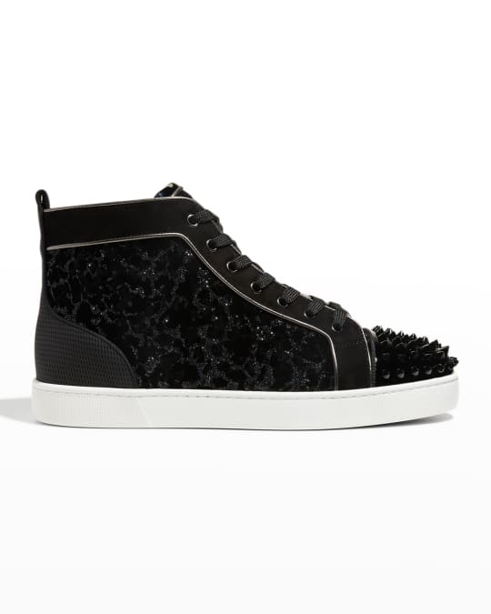 Christian Louboutin Men s Lou Spikes Orlato Flat Mix Media High