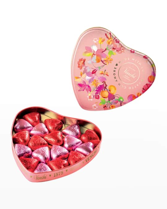 Venchi Valentine's Day Assorted Chocolates in Heart Tin Box Neiman Marcus