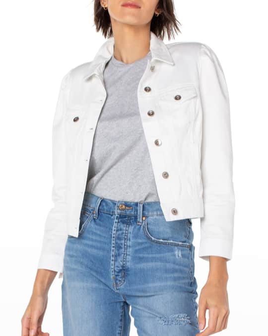 Serra by Joie Rucker The Valley Cropped Puff Sleeve Jean Jacket ...
