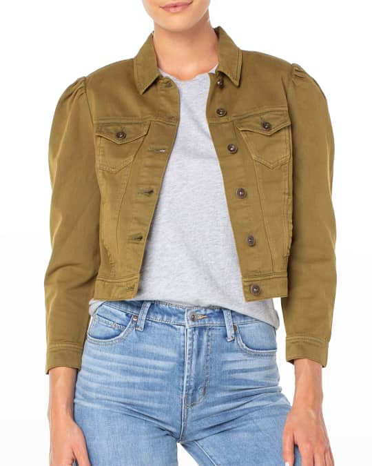 Serra by Joie Rucker The Valley Cropped Puff Sleeve Jean Jacket