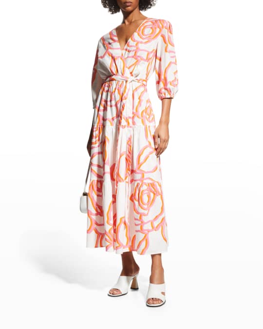 Finley Aerin Contour Rose Tiered Maxi Dress | Neiman Marcus