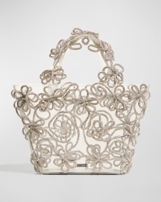 Cult Gaia Bloom Embellished Clear Tote Bag | Neiman Marcus