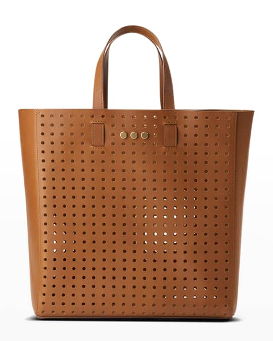 Shinola The Rivet Perforated Vachetta Leather Tote Bag | Neiman Marcus