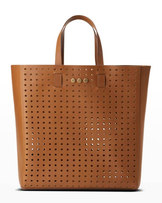 Shinola The Rivet Perforated Vachetta Leather Tote Bag Neiman Marcus