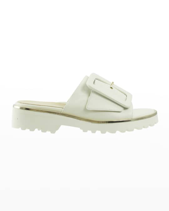Neiman marcus white sandals online