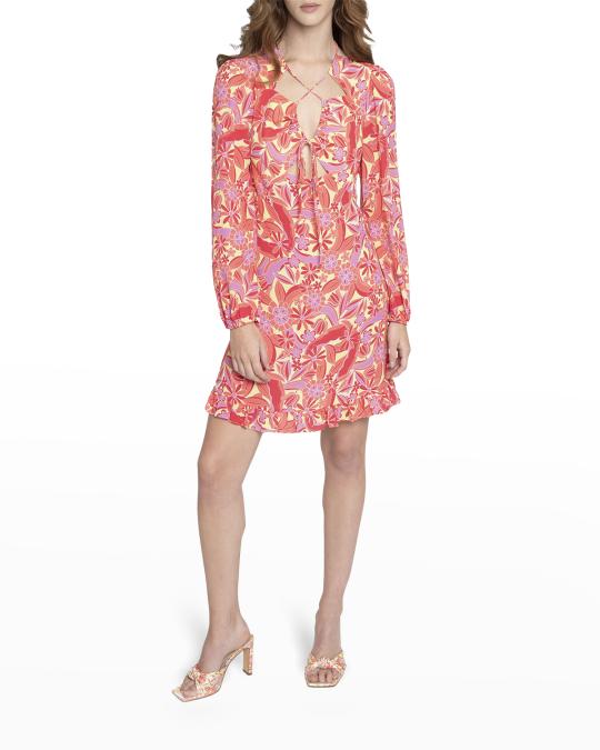 Nicole Miller Fearless Floral Cutout Dress