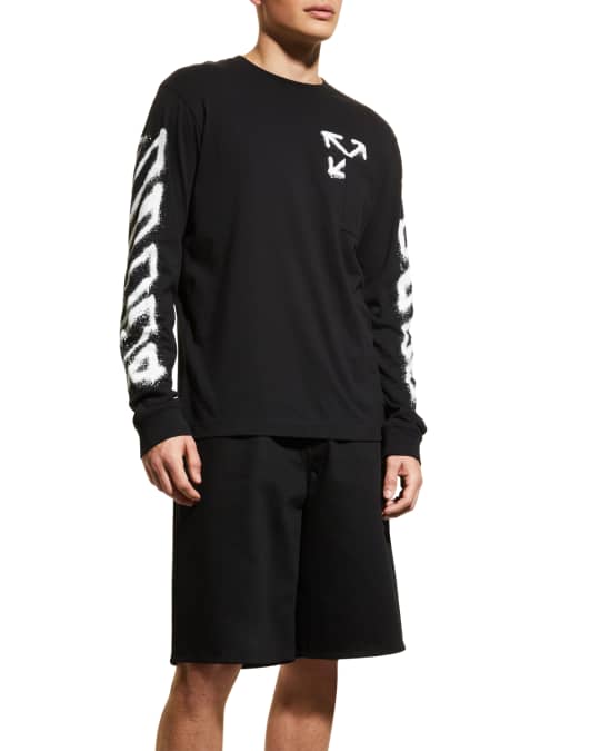 Off White Men s Diagonal Arrows Spray Paint T Shirt Neiman Marcus