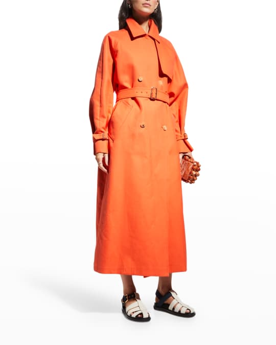 Max Mara Egemone Belted Long Trench Coat | Neiman Marcus