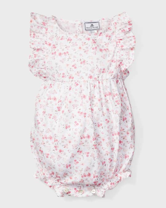Girl's Dorset Floral Ruffled Romper, Size Newborn-24M