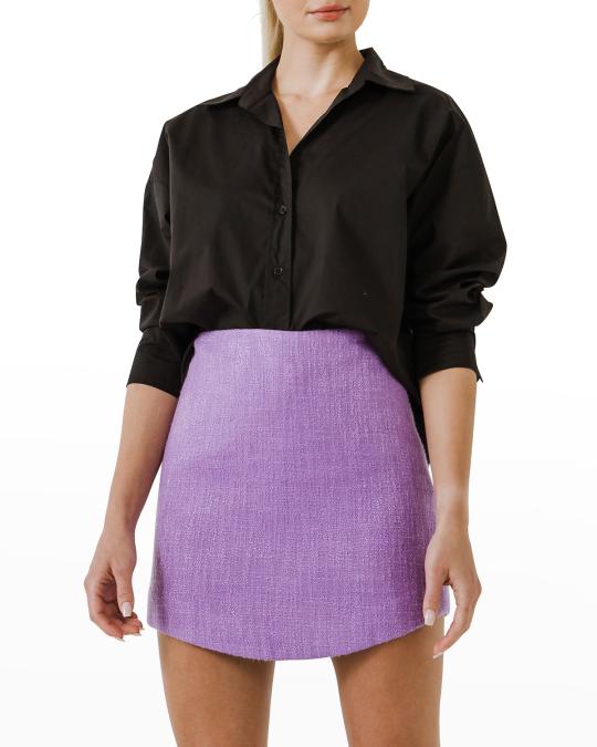 Endless Rose Drop-Placket Collared Shirt | Neiman Marcus