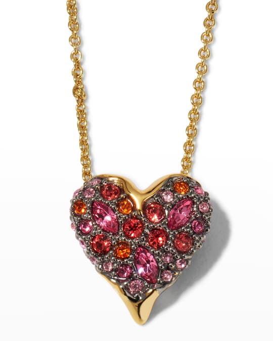 Solanes Crystal Heart Pendant Necklace