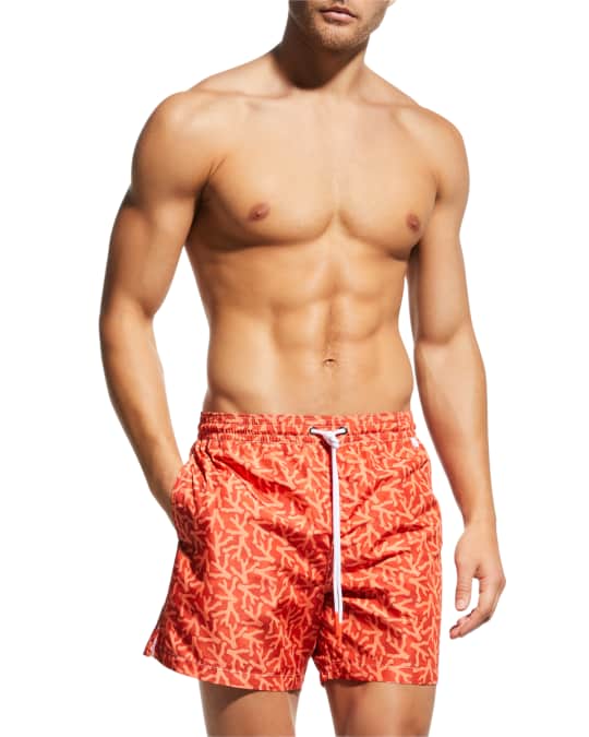 MENS STUFF DEL LAGO SWIM TRUNK, MULTI ROYAL CORAL