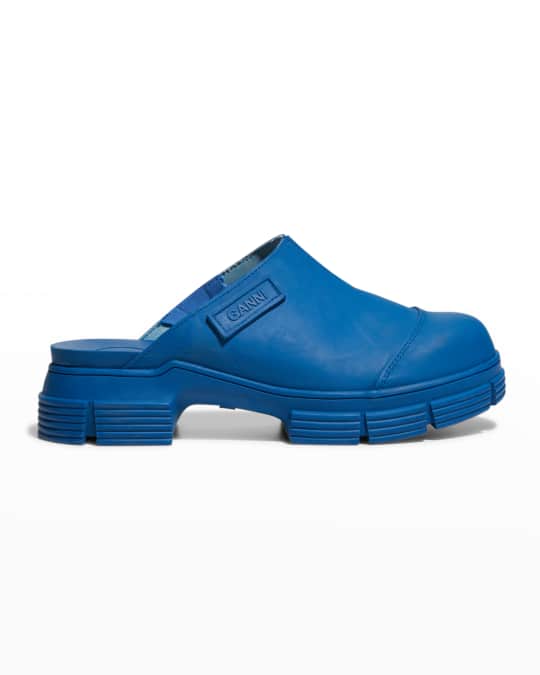 Ganni Lug-Sole Recycled Rubber Clogs | Neiman Marcus