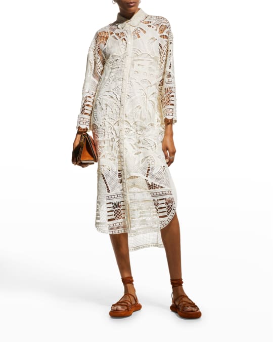 Neiman marcus discount white lace dress