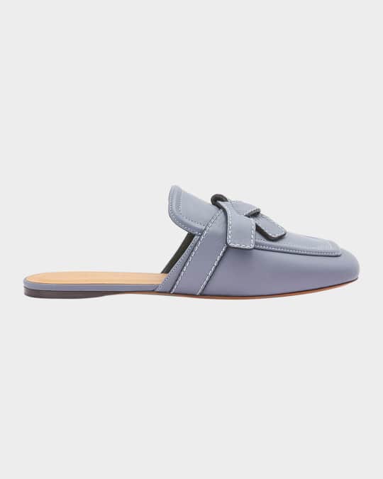 【LOEWE】GATE MULES Loewe GATE FLAT MULES, Low Heel Leather Warm Desert Women's