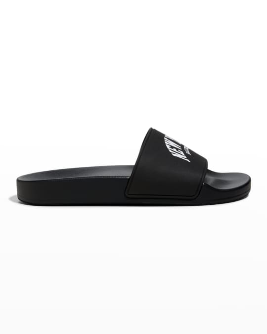 Balenciaga Cities Bicolor Pool Slide Sandals | Neiman Marcus