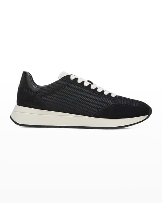 Vince Ohara Mixed Leather Runner Sneakers | Neiman Marcus