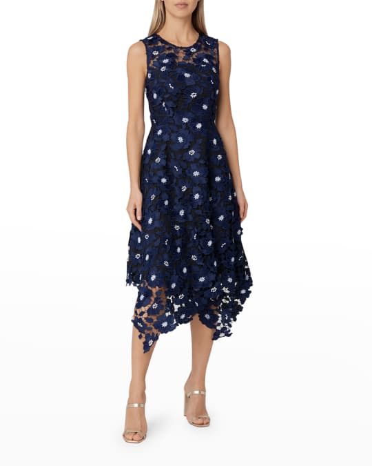 Milly Annemarie 3D Poppy Lace Sleeveless Dress | Neiman Marcus
