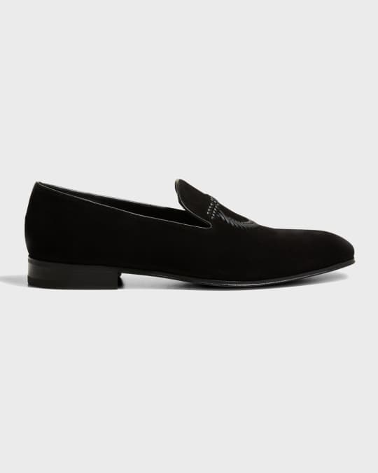 Ferragamo Men s Libero Gancio Suede Loafers Neiman Marcus
