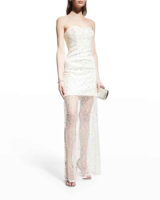 aidan mattox white sequin dress Applique Sequin Shift Dress by Aidan AIDAN MATTOX