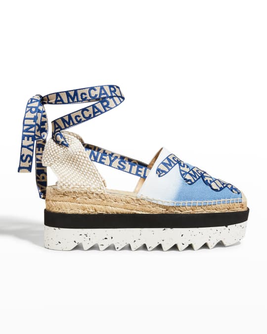 Stella McCartney Gaia Organic Canvas Espadrille Sandals