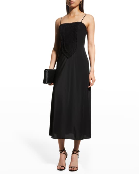 Rebecca Taylor Lace Patch Slip Dress | Neiman Marcus