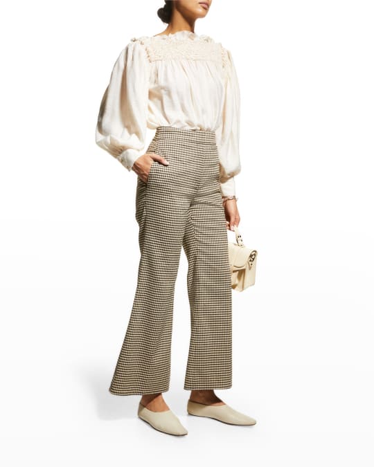 Rebecca Taylor Signature Cropped Flare Pants Neiman Marcus