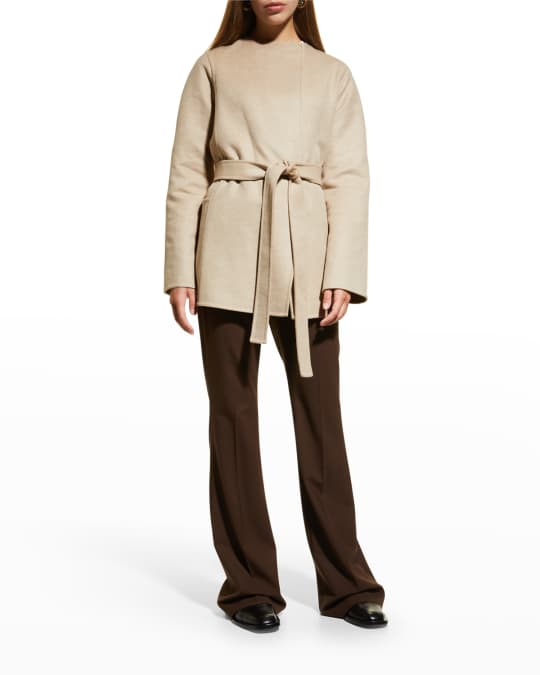 Burberry cashmere wrap coat deals