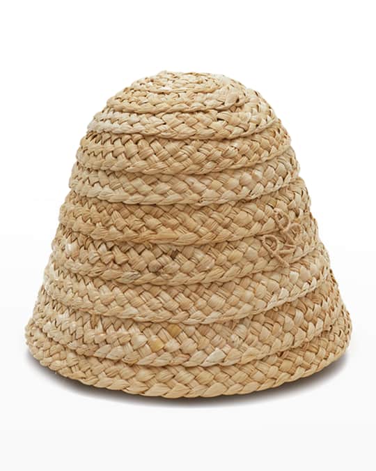Ruslan Baginskiy Logo Woven Straw Bucket Hat Neiman Marcus