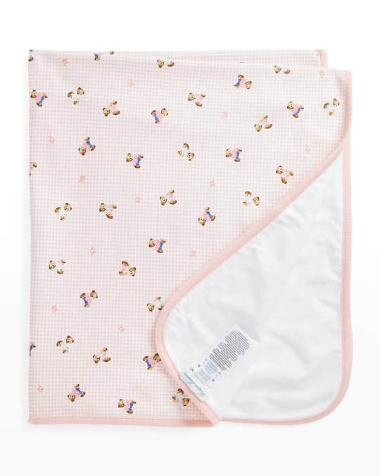 Ralph Lauren Childrenswear Girl s Sweet Polo Bear Baby Swaddling Blanket Neiman Marcus